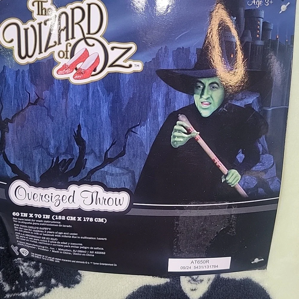 WICKED WITCH OF THE WEST FROM Wizard‎ of Oz Oversized Throw NWOT